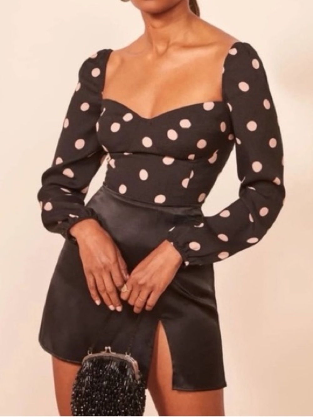 Reformation Reign Top in Polka Dot Size 2